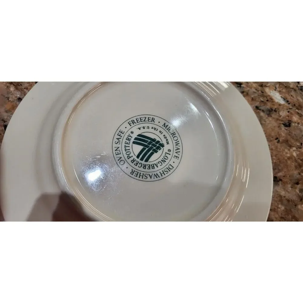 Longaberger Woven Traditions Classic Green Bread and Butter Plate 7 1/4